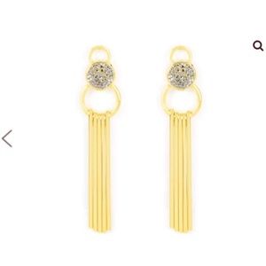 Henri Bendel BENDEL ROCKS METAL FRINGE EARRING
